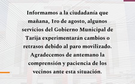 COMUNICADO #URGENTE #TarijaParaSiempre #JohnnyTorresTerzo #AlcaldiaDeTarija