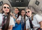 La empresa Ecojet realizó el primer vuelo comercial con tripulación enteramente femenina