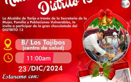 La Alcaldía de Tarija invita a participar a todos los niños del distrito 13