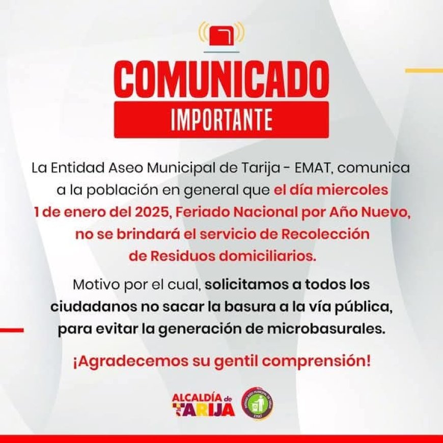 Comunicado importante