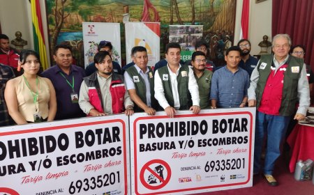 Para consolidar el Corredor Hidrológico Verdún,  La Alcaldía de Tarija recibió material para preservar y recuperar espacios verdes de la ciudad