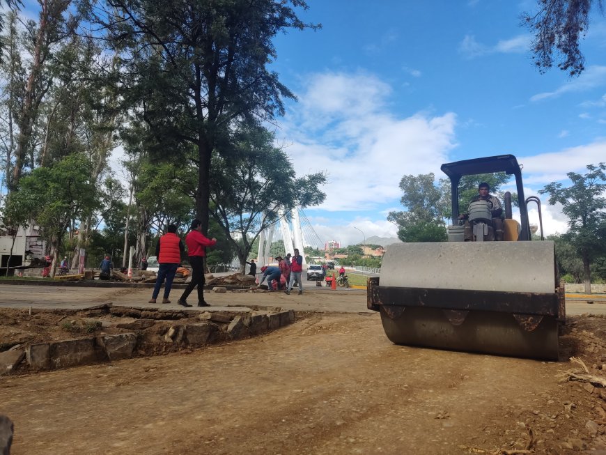 Alcaldía de Tarija pone en marcha la construcción de los accesos y salidas complementarias al puente 4 de julio