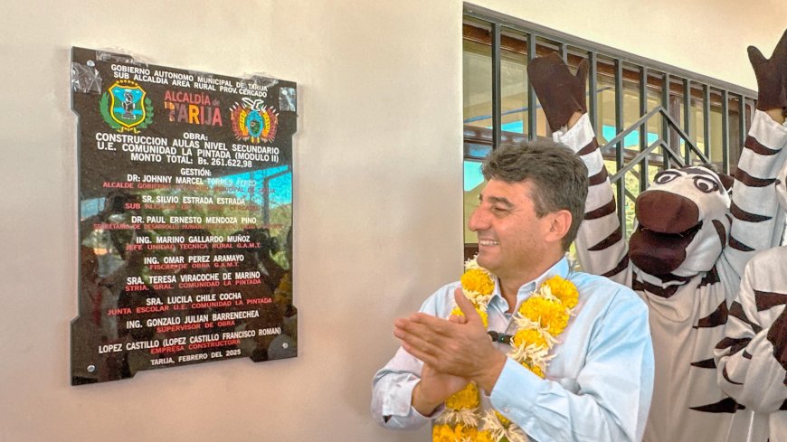 Alcaldía de Tarija da inicio al nuevo año escolar desde la Unidad Educativa La Pintada