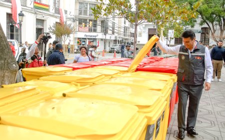 Alcalde Torres pone en marcha plan de contenerización de basura para consolidar a Tarija como la ciudad más limpia de Bolivia