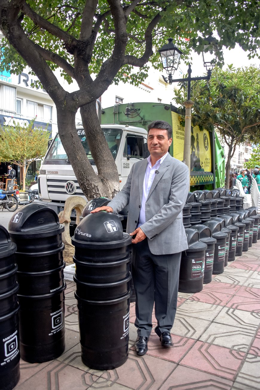 Alcalde Torres pone en marcha plan de contenerización de basura para consolidar a Tarija como la ciudad más limpia de Bolivia