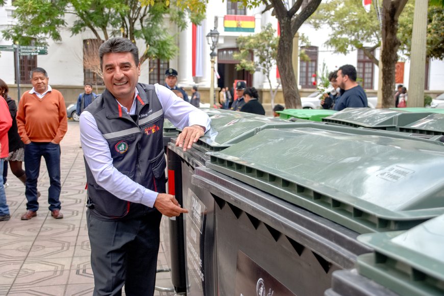 Alcalde Torres pone en marcha plan de contenerización de basura para consolidar a Tarija como la ciudad más limpia de Bolivia