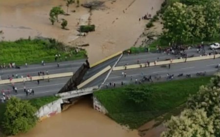 Colapsó un puente en la principal autopista que conecta Caracas con el oeste de Venezuela