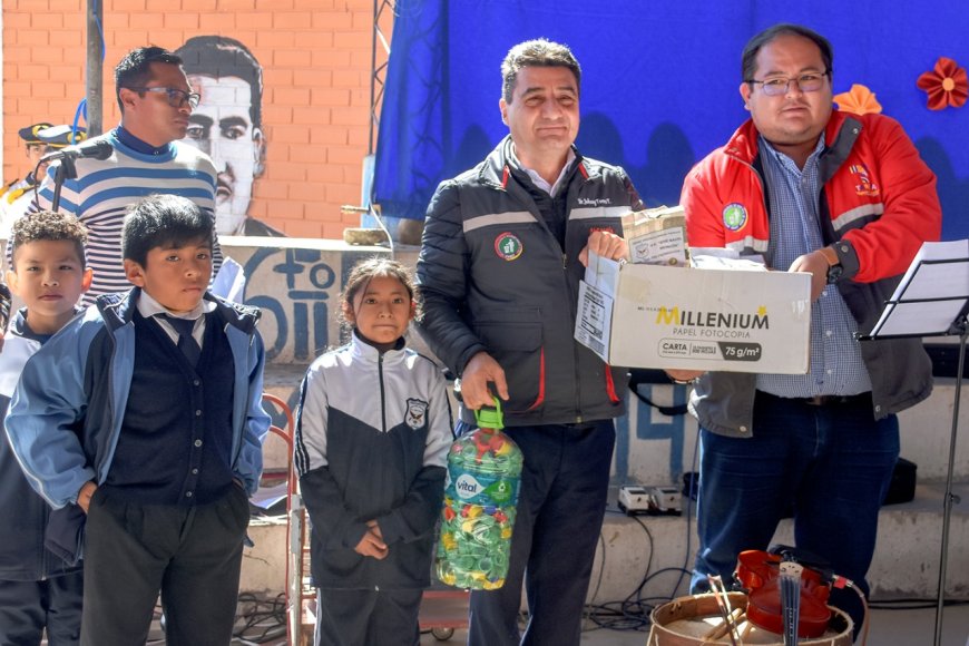 Alcaldía de Tarija implementa campaña de reciclaje en Colegios