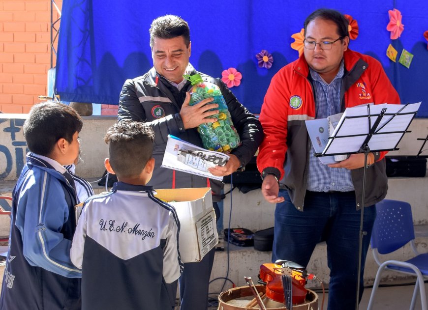 Alcaldía de Tarija implementa campaña de reciclaje en Colegios