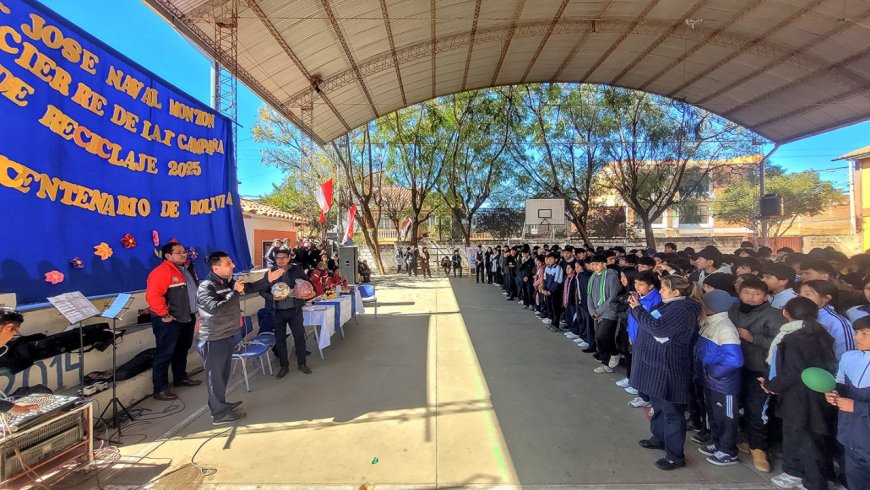 Alcaldía de Tarija implementa campaña de reciclaje en Colegios