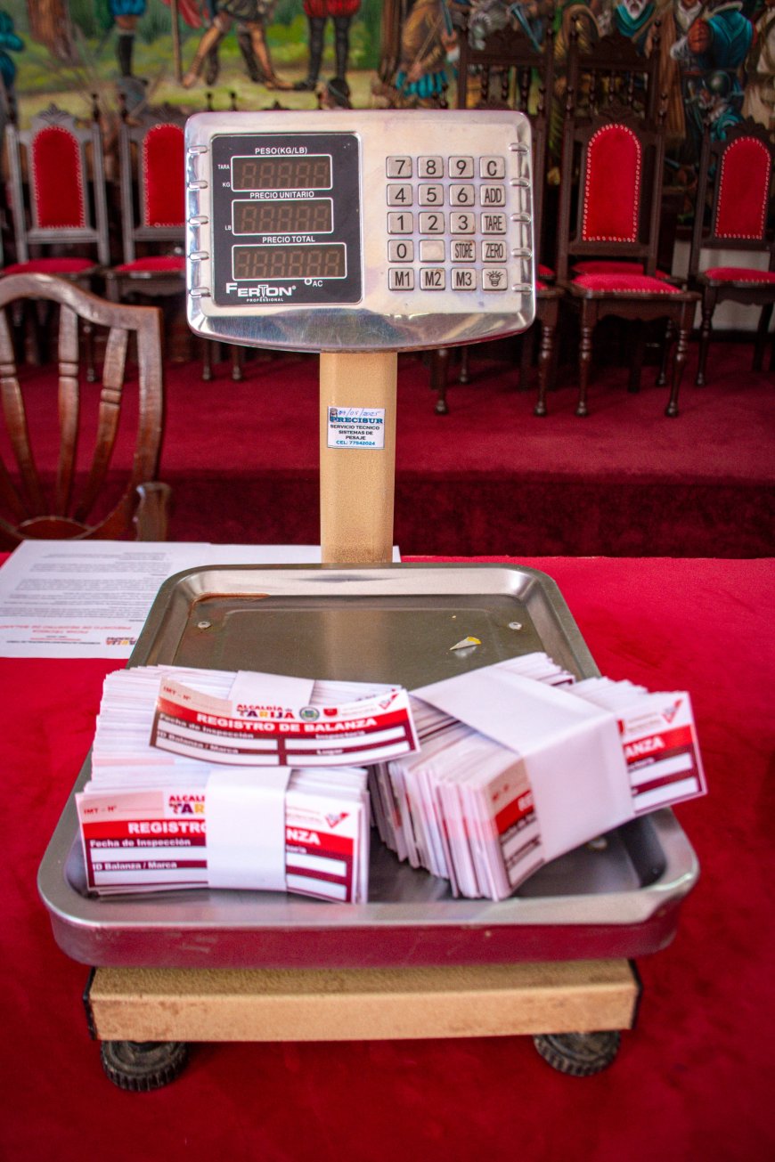 Alcaldía de Tarija registrará y precintará las balanzas en todos los mercados para que se respete el peso justo