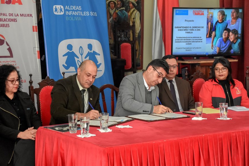 Alcaldía de Tarija y Aldeas Infantiles unen fuerzas para prevenir la desintegración familiar
