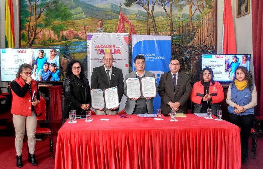 Alcaldía de Tarija y Aldeas Infantiles unen fuerzas para prevenir la desintegración familiar