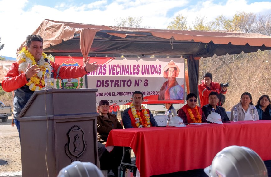 Alcaldía de Tarija pone en marcha proyecto de empedrado de calles y avenidas de 52 barrios