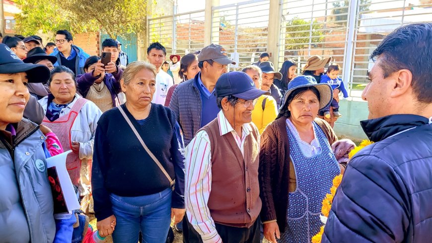 Alcalde de Tarija inaugura y entrega sistema de agua potable en la urbanización Nueva Esperanza