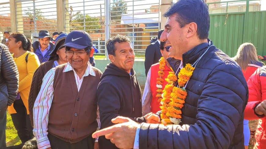 Alcalde de Tarija inaugura y entrega sistema de agua potable en la urbanización Nueva Esperanza