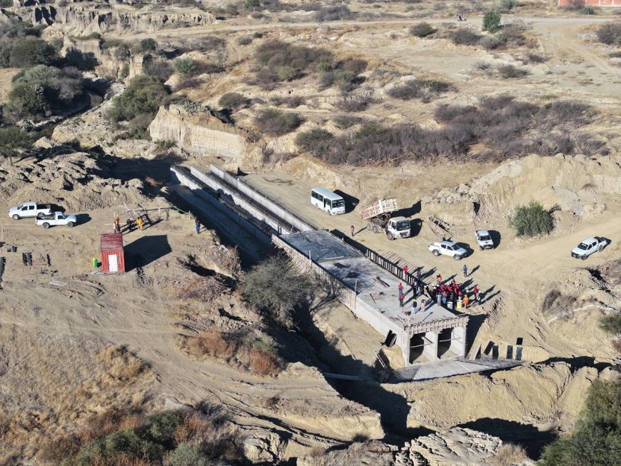 Alcalde de Tarija afirma que las alcantarillas de la Av. 2da Circunvalación tienen un avance del 84 %