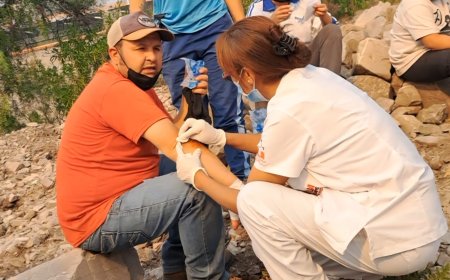 Personal de la Alcaldía brinda atencion y cuidado en el Incendio de Sama