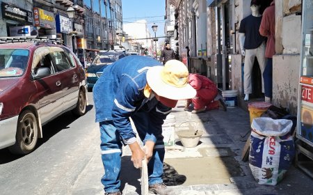 LA ALCALDIA VIENE MEJORANDO LA INFRAESTRUCTURA PEATONAL DEL CASCO VIEJO DE TARIJA.