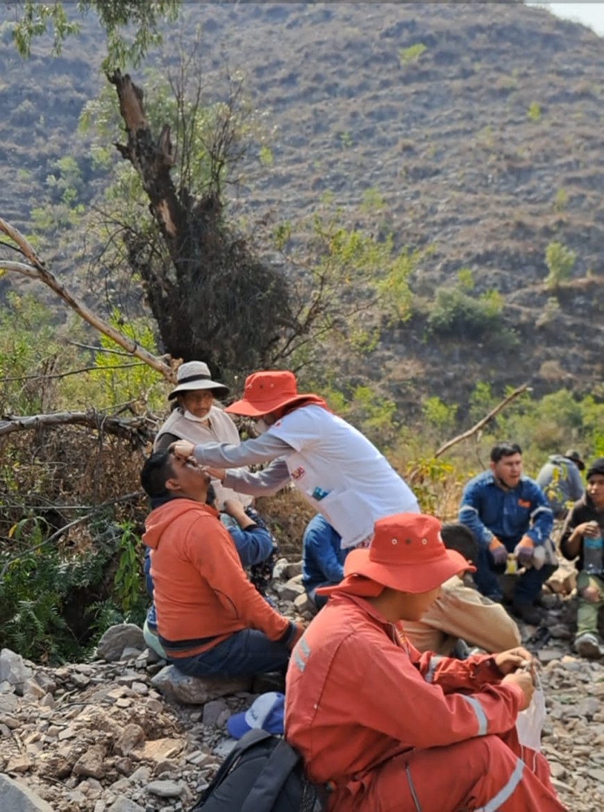 Personal de la Alcaldía brinda atencion y cuidado en el Incendio de Sama