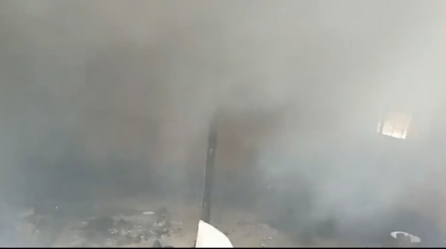 SE INCEDIA UNA PRECARIA CASA CON UN NIÑO EN SU INTERIOR