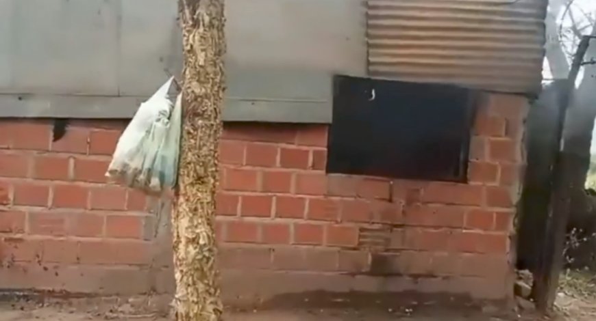 SE INCEDIA UNA PRECARIA CASA CON UN NIÑO EN SU INTERIOR