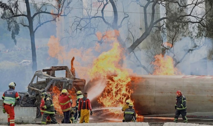 EXPLOCION DE UNA PIPA DE GAS