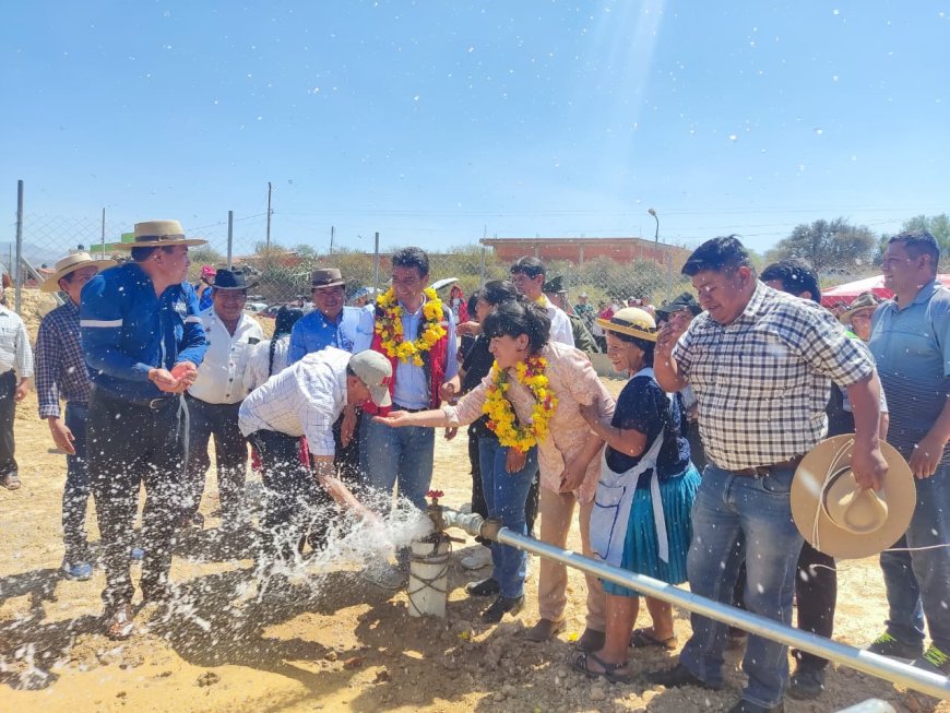 Alcaldía de Tarija inaugura sistema de agua potable en San Mateo
