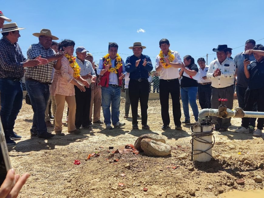Alcaldía de Tarija inaugura sistema de agua potable en San Mateo