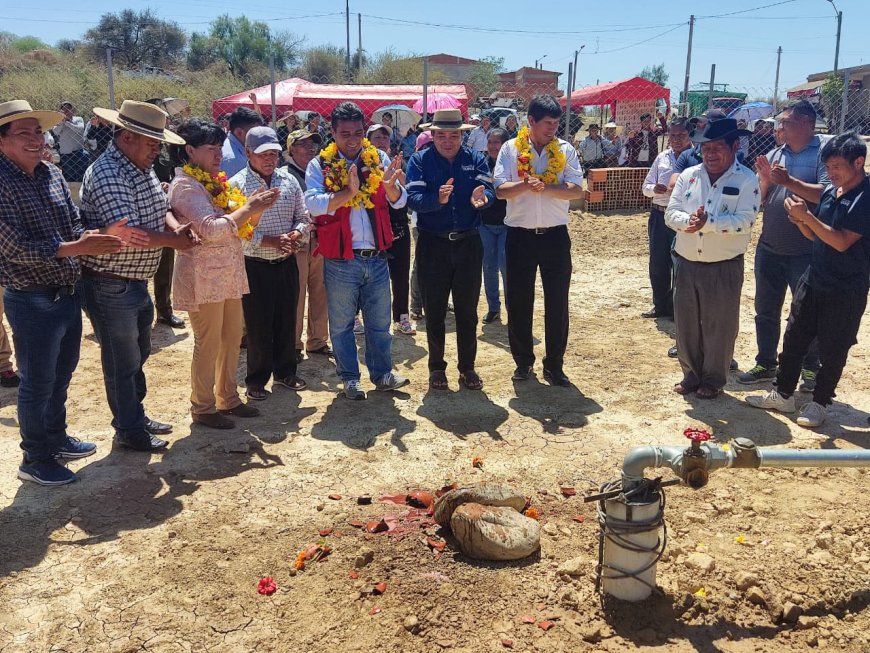 Alcaldía de Tarija inaugura sistema de agua potable en San Mateo
