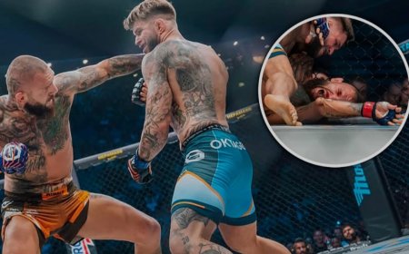 Un luchador sufrió una lesión durante una pelea de MMA