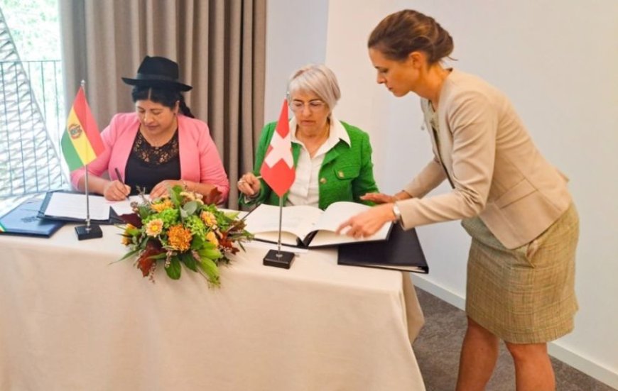 Bolivia y Suiza firman acuerdo bilateral