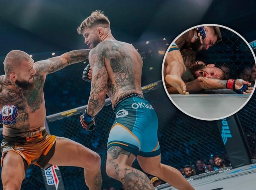 Un luchador sufrió una lesión durante una pelea de MMA