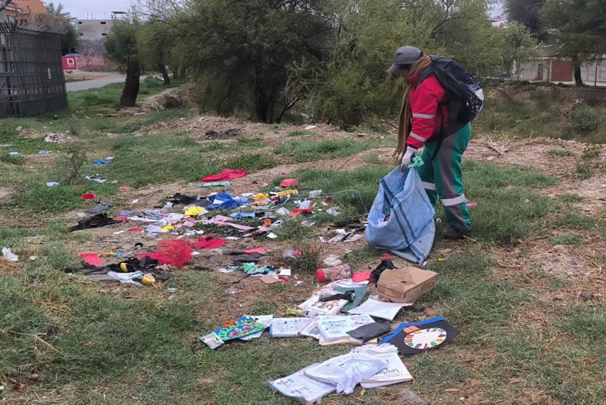 EMAT realiza la limpieza de la quebrada El Monte por quinta vez consecutiva
