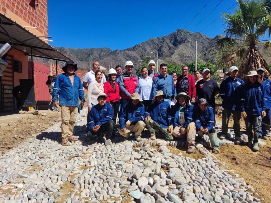 Alcaldía de Tarija avanza con el proyecto de empedrado de calles en beneficio de 4,986 familias  del distrito 13