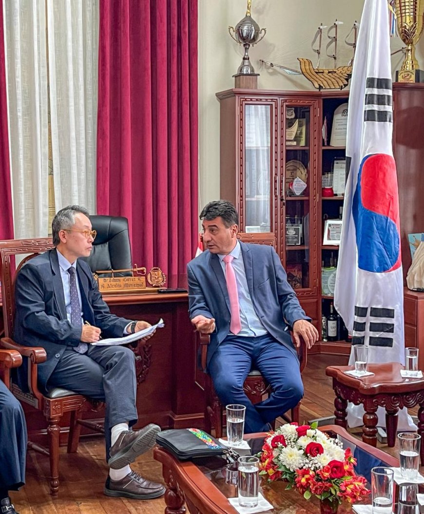 Alcalde de Tarija y embajador de Corea coordinan acciones de apoyo para el turismo, educación y producción