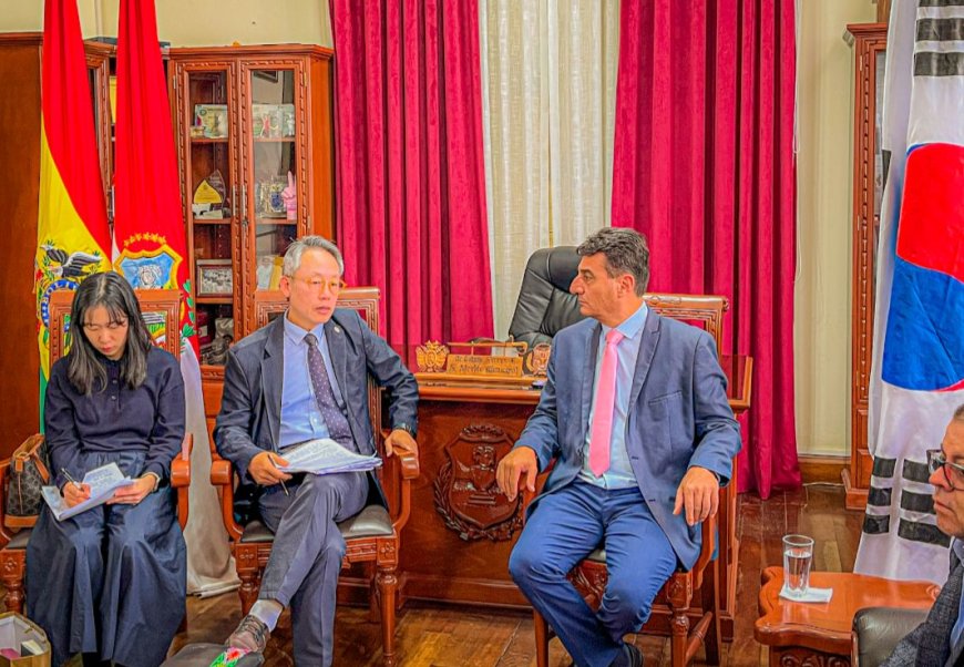 Alcalde de Tarija y embajador de Corea coordinan acciones de apoyo para el turismo, educación y producción