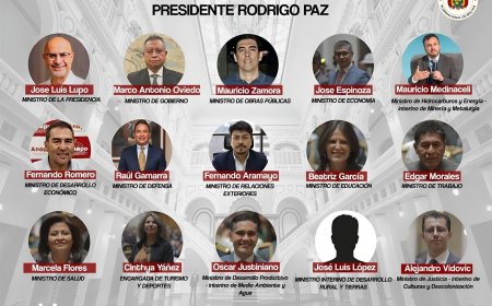 NUEVO GABINETE MINISTERIAL DEL PRESIDENTE RODRIGO PAZ