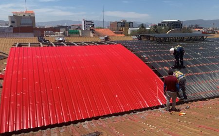 Alcaldía de Tarija concluye con la primera fase de cambio del techo del Mercado Central