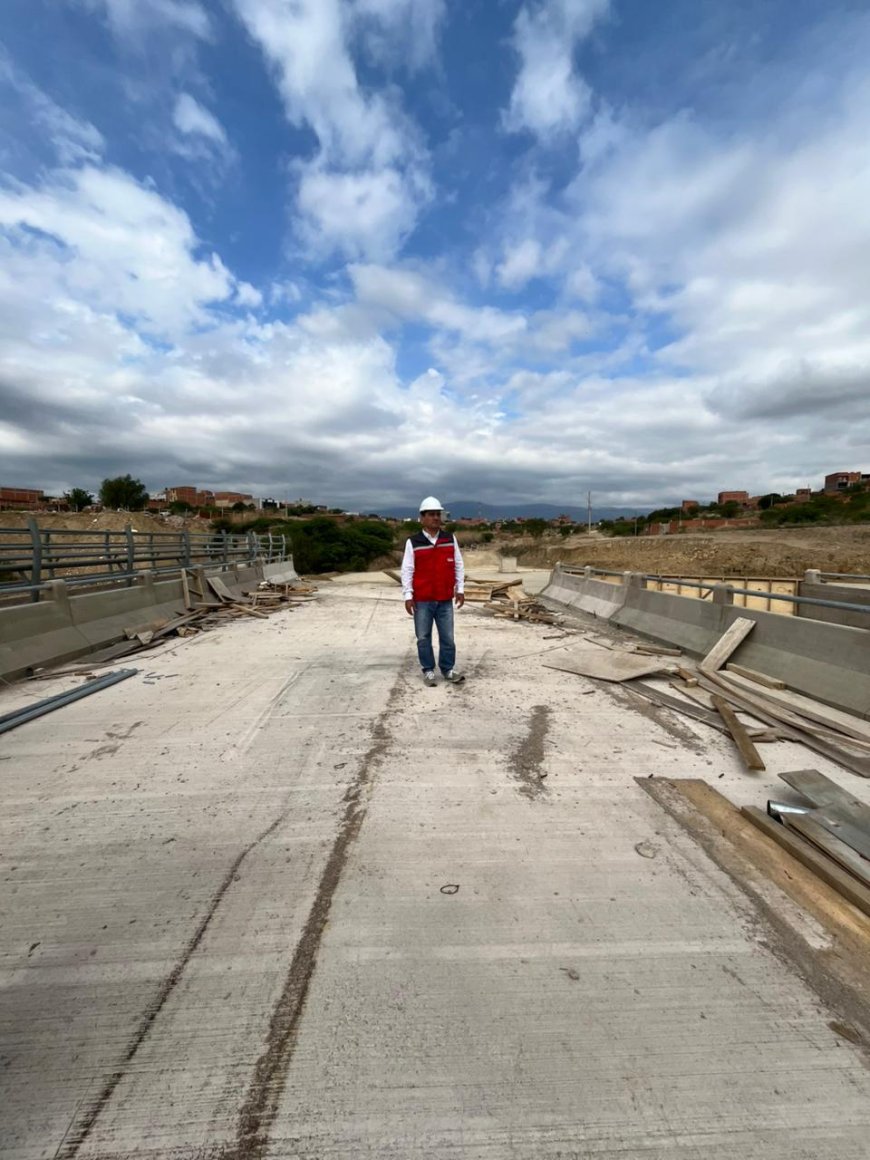 Alcalde de Tarija afirma que la primera fase de la Av. 2da circunvalación es del 95%