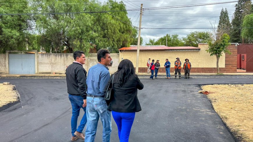 Alcaldía de Tarija llegó con el plan de asfaltado al barrio San Luis