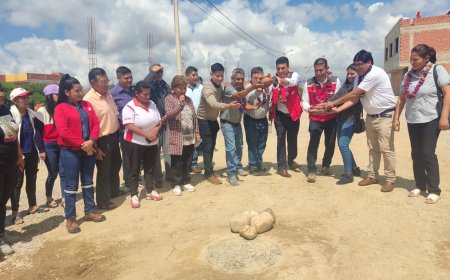 Alcalde de Tarija entrega e inaugura un nuevo sistema de alcantarillado para los barrios Simón Bolívar y Morros Blancos