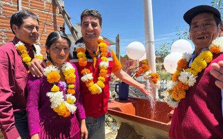 Alcalde de Tarija inaugura un nuevo sistema de agua potable
