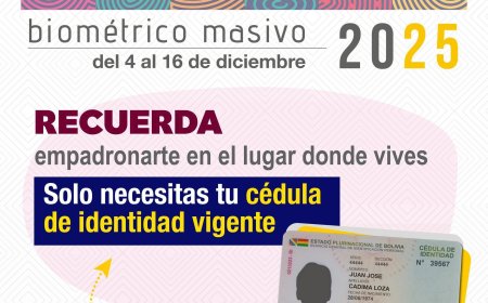 #EspacioPublicitario ///Empadronamiento Masivo elecciones subnacionales 2026