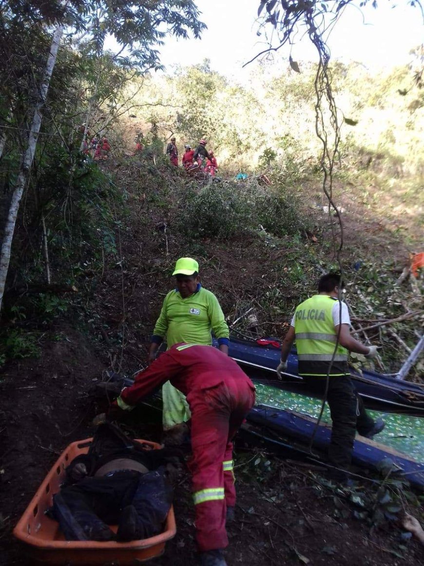 Al menos ocho muertos al caer un autobús en una zona de montaña cerca de La Paz