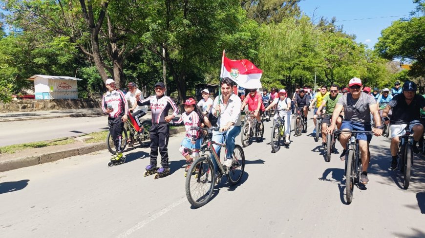 Tarija vivió un día del peatón lleno de deporte y actividades recreativas