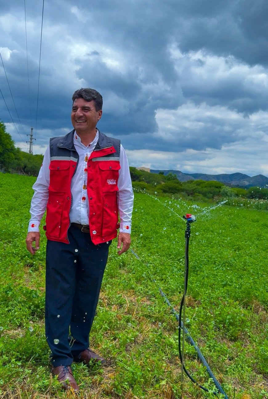 Alcaldía de Tarija dio inicio a la instalación de sistemas de riego tecnificado en la comunidad de  Tablada Sud