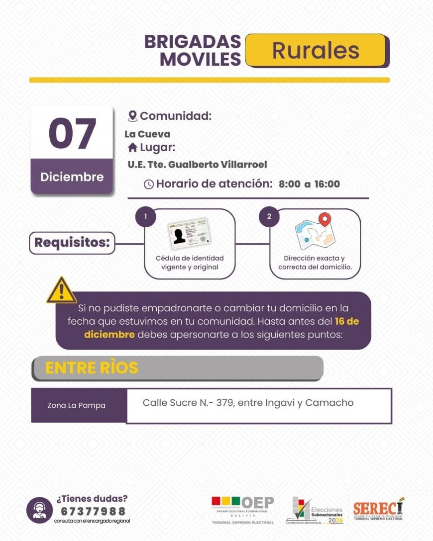 BRIGADAS MÓVILES DE EMPADRONAMIENTO.