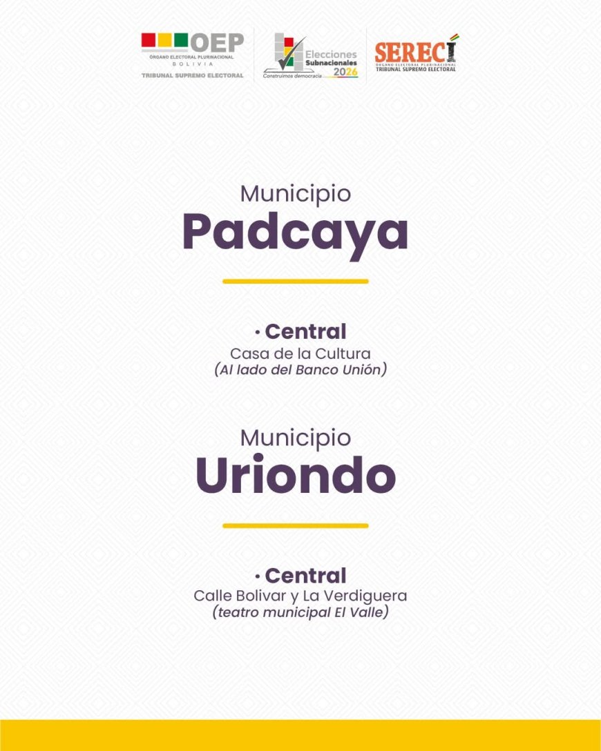 Empadronamiento Biométrico Masivo para las Elecciones Subnacionales 2026.
