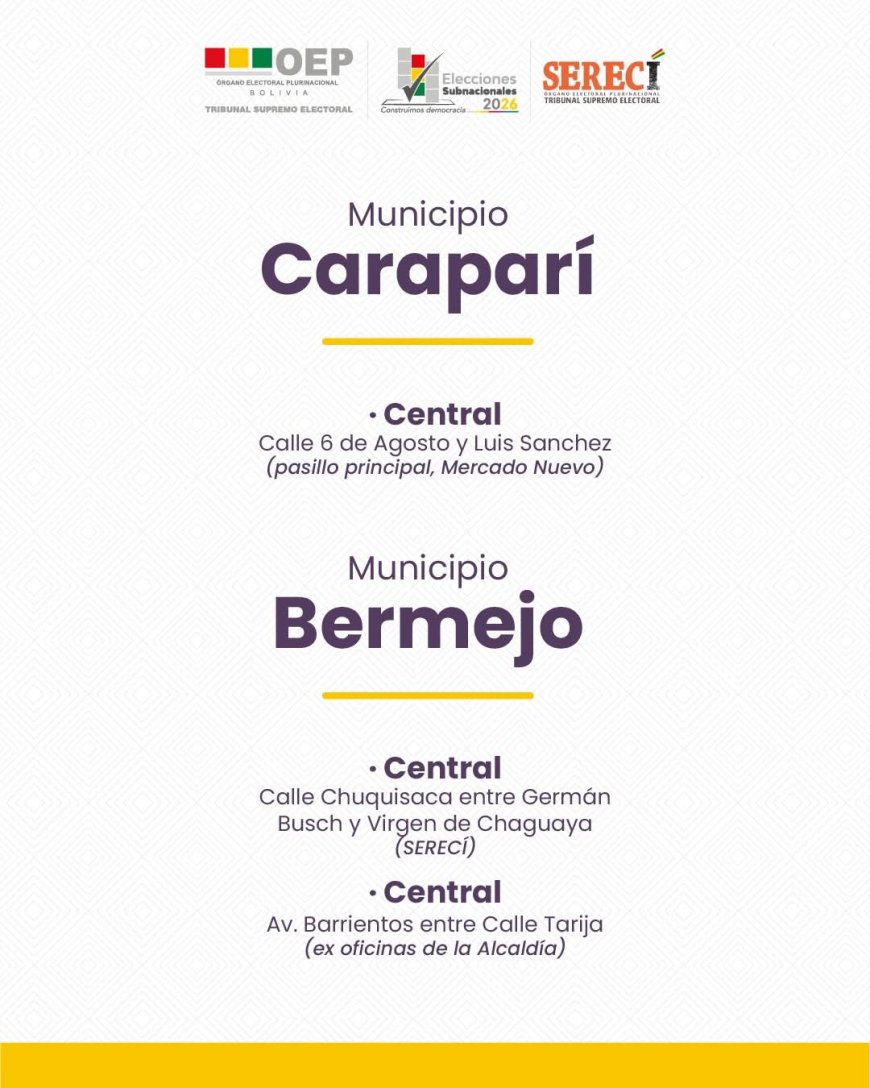 Empadronamiento Biométrico Masivo para las Elecciones Subnacionales 2026.